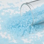 TOHO 11/0 Round Beads, Japanese Seed Beads, Frosted, (143F) Ceylon Frost Aqua, 11/0, 2.2mm, Hole: 0.8mm, about 1110pcs/10g(X-SEED-TR11-0143F)