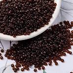 MIYUKI Round Rocailles Beads, Japanese Seed Beads, (RR134) Transparent Dark Topaz, 8/0, 3mm, Hole: 1mm, about 422~455pcs/bottle, 10g/bottle(SEED-JP0009-RR0134)