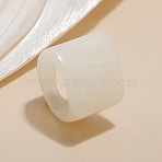 Rectangle Acrylic Finger Rings for Women, White, Inner Diameter: 17mm(WGE6404-01)