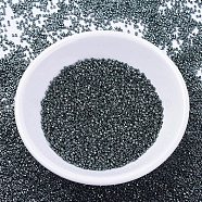 MIYUKI Delica Beads, Cylinder, Japanese Seed Beads, 11/0, (DB0465) Galvanized Midnight Blue, 1.3x1.6mm, Hole: 0.8mm, about 2000pcs/bottle, 10g/bottle(SEED-JP0008-DB0465)