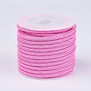 Braided Steel Wire Rope Cord, Pearl Pink, 3mm, about 5.46 yards(5m)/roll(TWIR-G001-01)