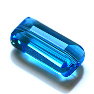 Imitation Austrian Crystal Beads, Grade AAA, Faceted, Rectangle, Deep Sky Blue, 8x14x5.5mm, Hole: 0.9~1mm(SWAR-F081-8x14mm-10)