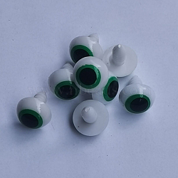 Craft Plastic Doll Eyes, Safety Eyes, Stuffed Frog Eyes, Half Round, Green, 12mm(DOLL-PW0001-417A)