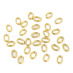 304 Stainless Steel Jump Rings, Closed Jump Rings, Oval, Real 18K Gold Plated, 4x6x1mm, Inner Diameter: 2.5x4.5mm(STAS-F221-46R-G)
