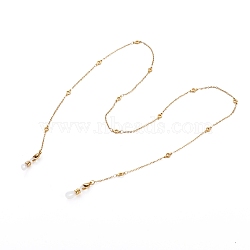 Eyeglasses Chains, Neck Strap for Eyeglasses, with 304 Stainless Steel Link Chains and Rubber Eyeglass Holders, Golden, 27.76 inch(70.5cm)(AJEW-EH00333-02)