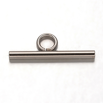 304 Stainless Steel Bar, Stainless Steel Color, 7x20x2mm, Hole: 3mm