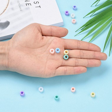 Couleur mélangée chunky séparateurs perles acrylique beignet pour les enfants bijoux(X-SACR-R746-07)-2