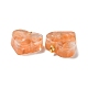 Pendentifs en copeaux teints en quartz orange naturel en résine transparente(G-E185-12G-14)-3