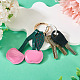 1Pc PU Leather Alloy Keychains(KEYC-TA0001-46B)-5
