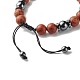 Synthetic Hematite Beads Bracelet for Men Women(BJEW-JB06755)-7