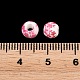 花柄プリントの磁器ビーズ(X-PORC-Q201-6mm-3)-4
