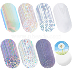 240Pcs Transparent Plastic Film for Badge, Flat Round, Mixed Color, 70x0.05~0.3mm(DIY-CP0013-96)