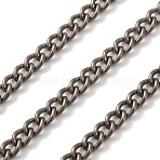 Titanium Curb Chains, Unwelded, with Spool, Raw(Unplated), 5x3x1mm(CHS-A021-01A)