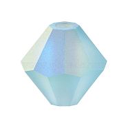 Preciosa&reg Crystal Beads, Czech Crystal, Bicone(451 69 302 Rondelle), 60010 20019 Aqua Bohemica AB Matt, 3mm(Y-PRC-BA3-60010-20019)