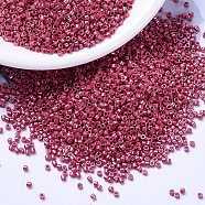 MIYUKI Delica Beads, Cylinder, Japanese Seed Beads, 11/0, (DB1841) Duracoat Galvanized Light Cranberry, 1.3x1.6mm, Hole: 0.8mm, about 2000pcs/10g(X-SEED-J020-DB1841)
