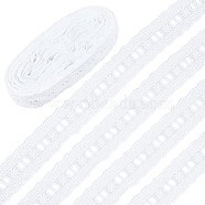 Cotton Embroidery Hollow Lace Trim, Garment Accessories, White, 1-1/4 inch(31mm)(SRIB-WH0011-054)