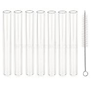 Lab Supplies Set, Including 16Pcs Glass Borosilicate Blowing Tubes & Nylon Tube Pipe Brushes, Clear, 16pcs(TOOL-OC0001-40)