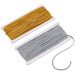 60M 2 Colors Polyester Braided Cord, for Clothes Accessories and Curtains Accessories, Mixed Color, 3x1mm, about 30m/color(OCOR-MA0001-38B)