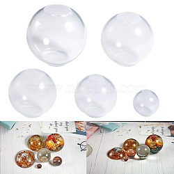 5Pcs 5 Style DIY Silicone Molds, Resin Casting Molds, For UV Resin, Epoxy Resin Jewelry Making, Round, White, 24~105x21.5~102mm, Hole: 10~45.5x11.5~47mm, 1pc/style(DIY-SZ0007-72)