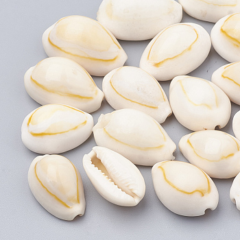 Cowrie Shell Beads, Seashell Color, 18~23x11~15x8~12mm, about 340pcs/500g