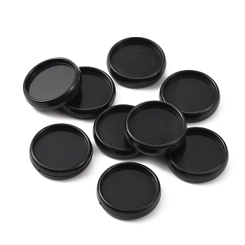 ABS Plastic Loose Leaf Binder Discs, Expansion Binder Rings for DIY Notebook & Artwork, Black, 2.35x0.55cm, Inner Diameter: 2cm