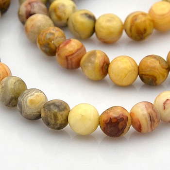 Natural Crazy Lace Agate Round Beads Strands, 6mm, Hole: 1mm, about 61pcs/strand, 15.7 inch