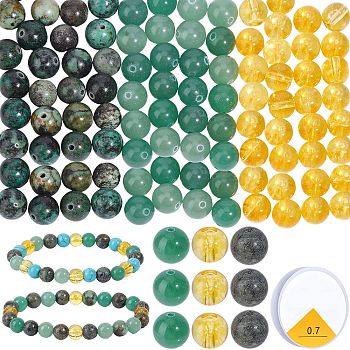 DIY Bracelets Making Kits, including Natural & Synthetic Gemstone Beads and Crystal Elastic Stretch Thread, Round, 0.7mm