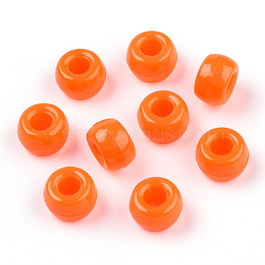 Coral Barrel Plastic Beads