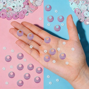 5Sets Iridescent PVC Paillette/Sequin Links(PVC-SC0001-16B)-5