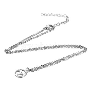 201 Stainless Steel Pendants Necklaces(NJEW-S063-TN505-1)-2