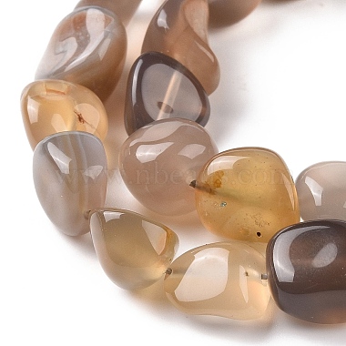 Natural Grey Agate Beads Strands(G-A208-03)-4