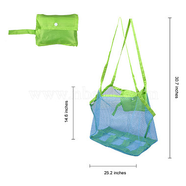 2шт 2 цвета портативные нейлоновые сетчатые пакеты для продуктов(ABAG-SZ0001-20)-2