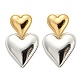 304 женские серьги-гвоздики с двойным сердечком из нержавеющей стали(EJEW-D076-01D-GP)-1