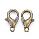Antique Bronze Tone Zinc Alloy Lobster Claw Clasps(X-E103-NFAB)-3