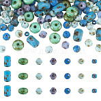 140Pcs 7 Styles Glass Seed Beads Sets, Mixed Shapes, Mixed Color, 2~7mm, Hole: 0.9~1.2mm, 20pcs/style(SEED-TAD0001-02A)