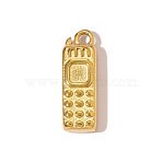 304 Stainless Steel Pendants, Telephone Charms, Ion Plating(IP), Real 18K Gold Plated, 17x6mm(STAS-OY007-99G)