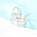 304 Stainless Steel Cuff Open Rings for Women, Starfish, Stainless Steel Color, 18.5mm, US Size 8 1/2(18.5mm)(RJEW-A102-02P)