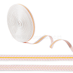 Polyester Leaf Pattern Ribbon, for Cloth Dress Sewing Accessories, PeachPuff, 1/2 inch(12mm)(OCOR-WH0101-156A)