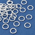 Brass Quick Link Connectors, Twisted Ring Shape, Lead Free & Cadmium Free & Nickel Free, Silver, 8x1.5mm, Inner Diameter: 5.5mm(KK-H258-13B-G)