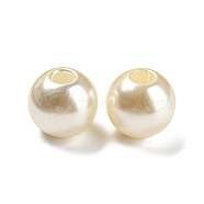 ABS Plastic Imitation Pearl Bead, Round, Beige, 25x22mm, Hole: 8mm, about 75pcs/500g(KY-C017-18C)