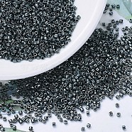 MIYUKI Delica Beads, Cylinder, Japanese Seed Beads, 11/0, (DB0465) Galvanized Midnight Blue, 1.3x1.6mm, Hole: 0.8mm, about 20000pcs/bag, 100g/bag(SEED-J020-DB0465)