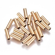 Ion Plating(IP) 304 Stainless Steel Tube Beads, Golden, 8x3mm, Hole: 2mm(STAS-F224-01G-C)