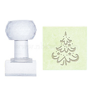 Clear Acrylic Soap Stamps, DIY Soap Molds Supplies, Rectangle, Christmas Tree, 60x37x30mm(DIY-WH0437-006)