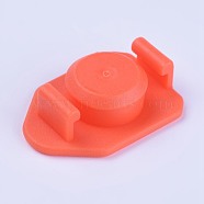 Plastic End Caps, Glue Dispensing Industrial Syringe Barrel End Cover, Orange, 26x18x7.5mm, Knob: 13mm In Diameter(TOOL-WH0103-13A)