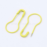 Iron Calabash Pins, Knitting Stitch Marker, Yellow, 22x10x2mm, Pin: 0.7mm(IFIN-WH0001-01G)