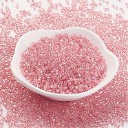 TOHO Japanese Seed Beads, 11/0 Two Cut Hexagon, Inside Colours Lustered, (911) Ceylon Impatiens Pink, 2x2mm, Hole: 0.6mm, about 44000pcs/pound(SEED-K007-2mm-911)