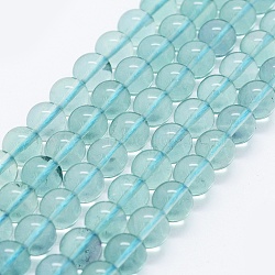 Natural Fluorite Beads Strands, Round, Medium Turquoise, 8mm, Hole: 0.5mm, about 49pcs/strand, 15.5 inch(G-K261-10C-8mm)