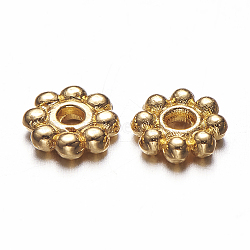 Alloy Daisy Spacer Beads, Flower, Cadmium Free & Lead Free, Golden, 5x1.5mm, Hole: 1.8mm, about 700pcs/100g(X-TIBEB-S039-064G-RS)