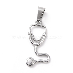 Non-Tarnish 304 Stainless Steel Pendants, Echometer, Stainless Steel Color, 26x13x2mm, Hole: 3.5x7mm(STAS-G261-03P)