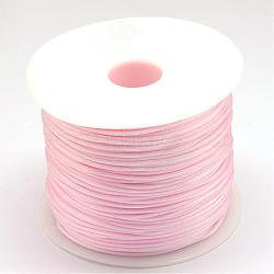 Nylon Thread, Rattail Satin Cord, Pearl Pink, 1.0mm, about 76.55 yards(70m)/roll(NWIR-R025-1.0mm-93)